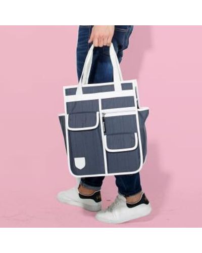 Goodordering Maroon 3 In 1 Shopper Backpack Bicycle Bag - Blu