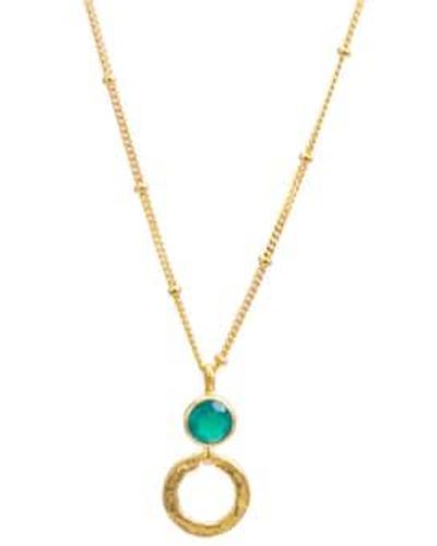 Azuni London Azuni Larissa Gemstone Necklace - Metallic