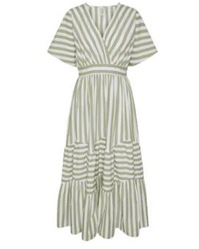 Y.A.S Roos Long Striped Dress - Green