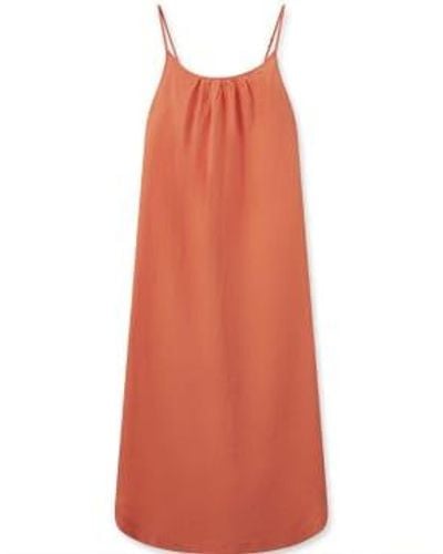 Mos Mosh Shari Linen Strap Dress Firecracker - Orange