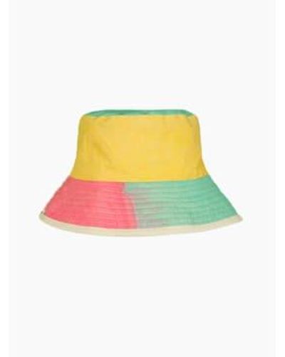 Romualda Sombrero pescador con bloques color - Amarillo
