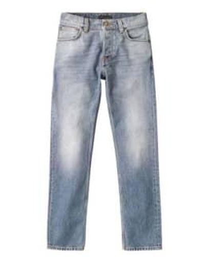 Nudie Jeans Jeans slim fit argento indaco - Blu