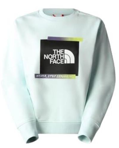 The North Face Camiseta graphic crew celeste celeste - Verde