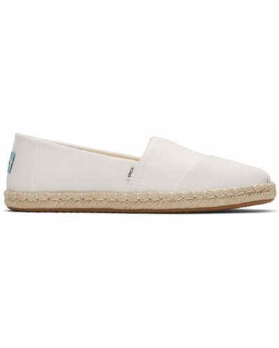 TOMS Womens Natural Slubby Woven Rope Sole - Bianco