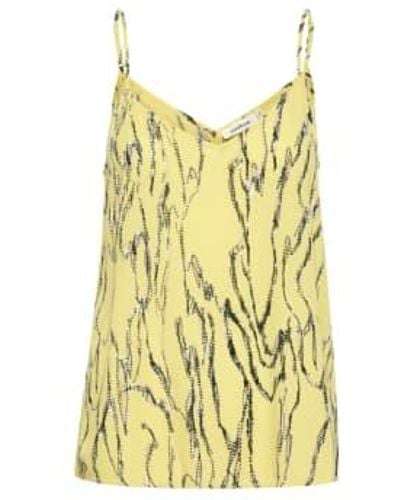 Soaked In Luxury Endive Traces Zaya Strap Top Xs - Yellow