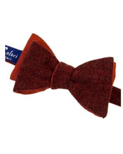 40 Colori Donegal Wool Butterfly Bow Tie Dark /red/green