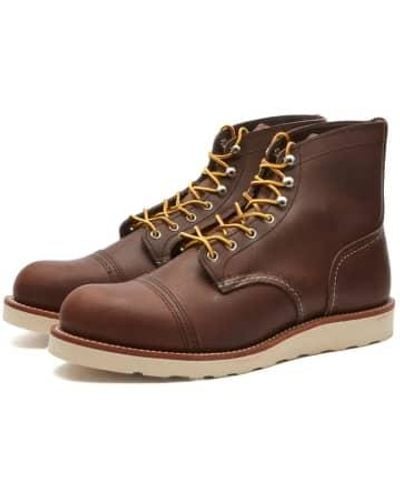 Red Wing Heritage 6088 6 "iron ranger boot amber arness - Marrón