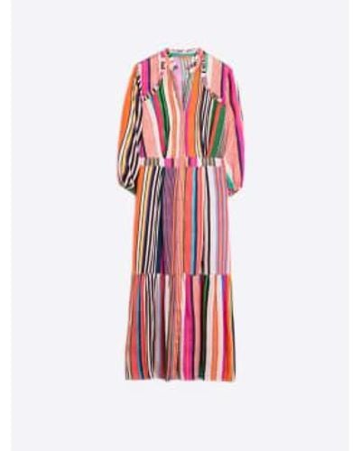 Vilagallo Brielle Dress Stripes Jacquard Print - Rosso