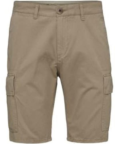 Knowledge Cotton Light Feather 50146 Cargo Shorts 30 - Natural