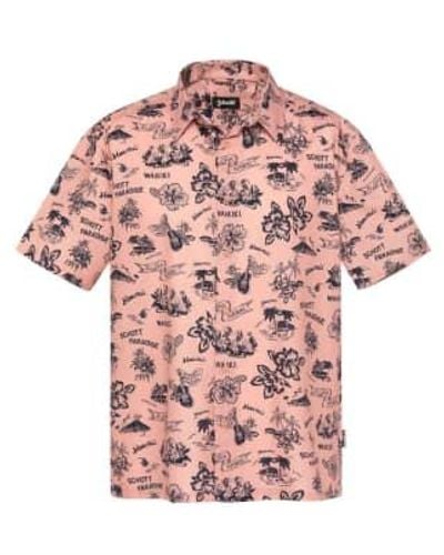 Schott Nyc Shonolulu hawaii camisa - Rosa