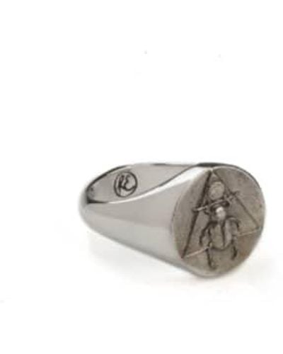 Rachel Entwistle The Scarab Signet Ring N / Silver - Gray