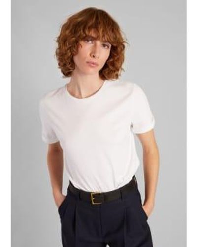 L'Exception Paris T-shirt With Rolled Up Sleeves And Embroidery Xs - White
