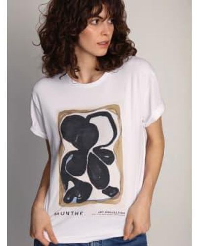Munthe Laken T-shirt Uk 8 - White