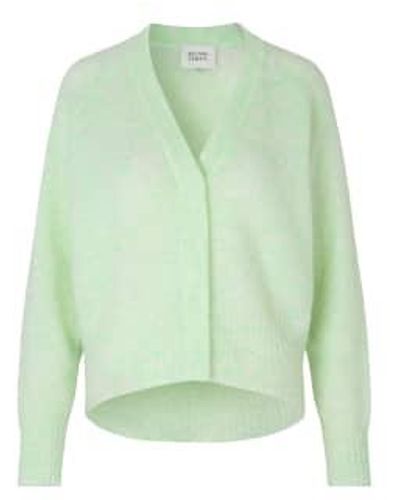 Second Female Brook Boxy Cardigan Clearly Wool - Green