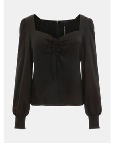 Guess A999 Long Sleeves Jet Adelaide Blouse - Nero