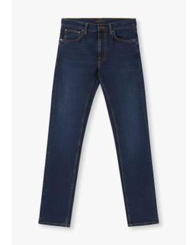 Nudie Jeans Vaqueros ajustados Lean Dean en New Ink | - Azul