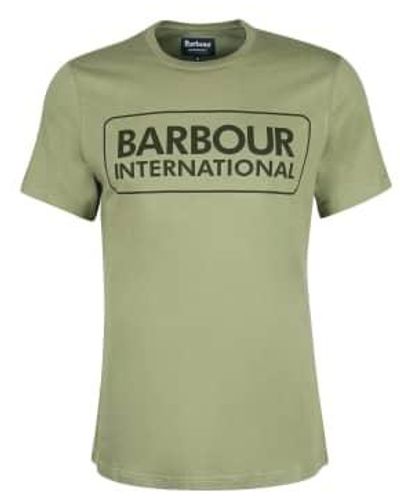 Barbour International Essential Large Logo T-shirt Light Moss - Verde