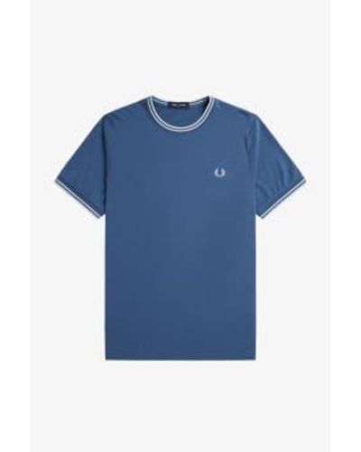 Fred Perry M1588 Twin Tipped T - Blau