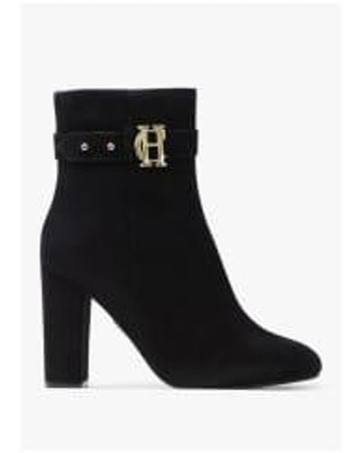 Holland Cooper S Mayfair Suede Ankle Boots - Black