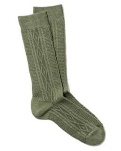 Royalties Aran Socks 40-45 / Vert - Green