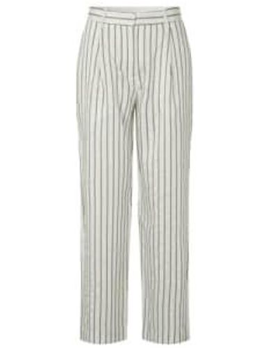 Samsøe & Samsøe Agneta Solitary Striped Trousers Xs - Grey