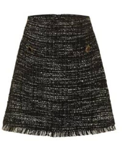 Marella Tweed Skirt 12 - Black