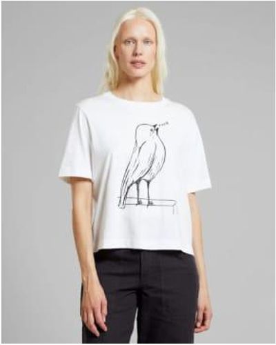 Dedicated Vadstena T-shirt F Bird Xs - White