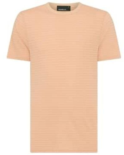 Remus Uomo Crew Neck Stripe T-shirt - Orange