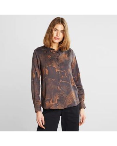 Dedicated Shirt Dorothea Oyster Xtra Small - Brown