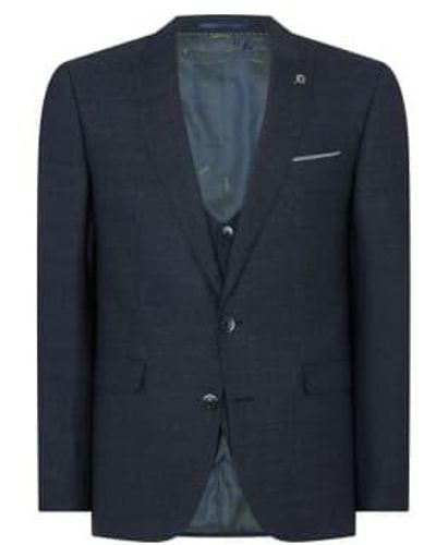 Remus Uomo Mario Textured Suit Jacket Navy 42 - Blue