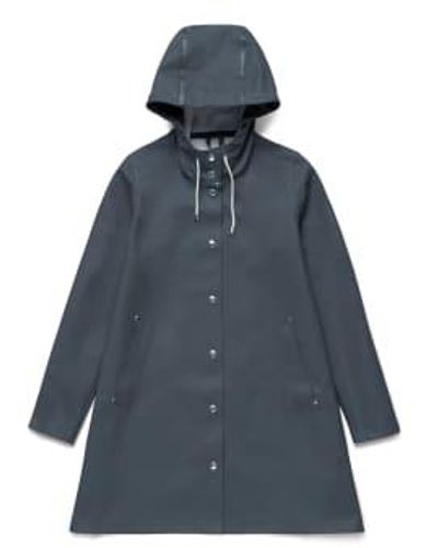 Stutterheim Charcoal Womens Mosebacke Raincoat - Blu