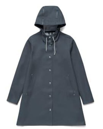 Stutterheim Charcoal S Mosebacke Raincoat Xs - Blue
