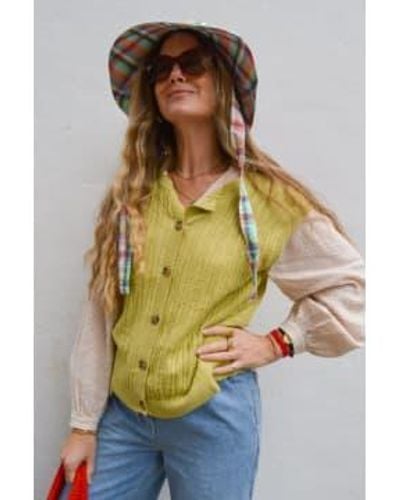 indi & cold Miren Pistachio Reversible Vest S - Multicolour