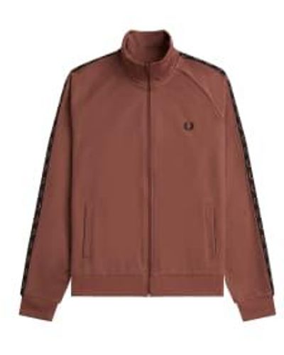Fred Perry Contrast tape track whisky / black - Marrón