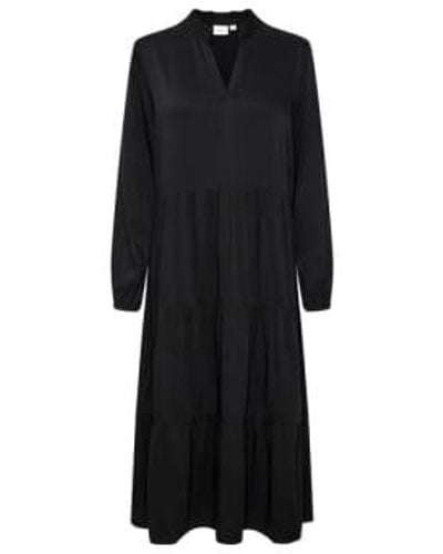 Saint Tropez Edina Maxi Ls Dress Xs - Black
