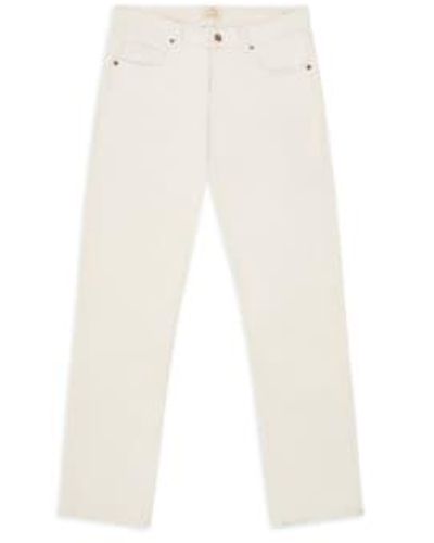 Burrows and Hare Straight Jeans Ecru 30 - White