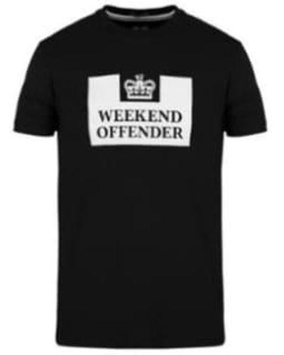 Weekend Offender T-shirt imprimé logo prison noir