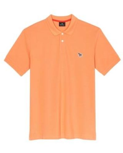 PS by Paul Smith Reguläre Fit SS Zebra Polo -Shirt - Orange