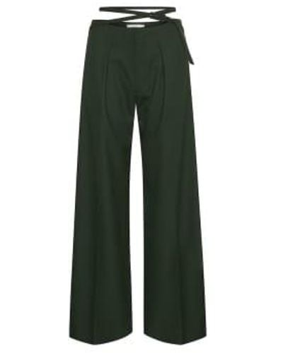 Gestuz Fenayagz pantalones cintura alta - Verde