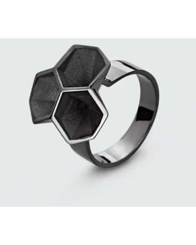 RADIAN jewellery Calyx Ring Or 925 Or Black Rhodium - Metallizzato