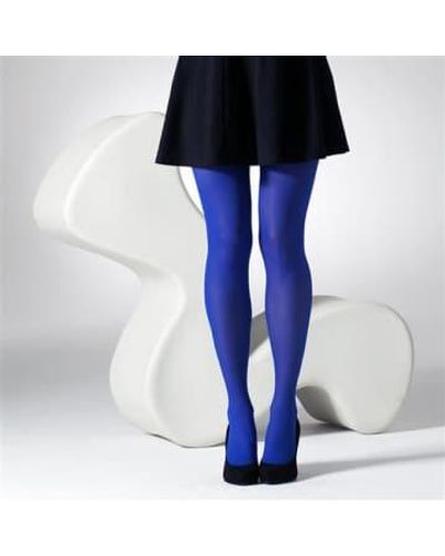 Gipsy Tights Gipsy 1040 40 Denier Luxury Opaque Tights In Sapphire - Blu
