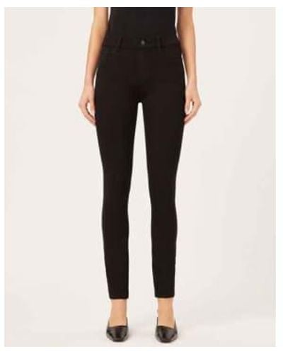 DL1961 Florence Skinny Mid Rise Ave - Negro