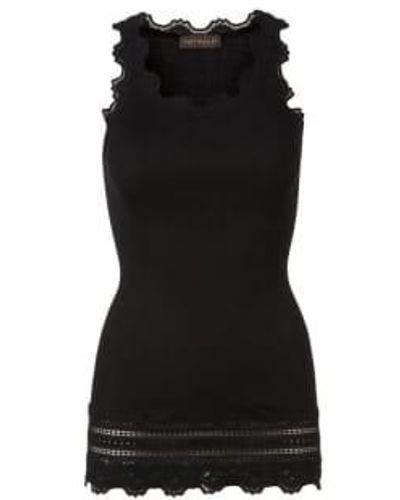 Rosemunde Silk And Lace Vest Top Xtra Small - Black