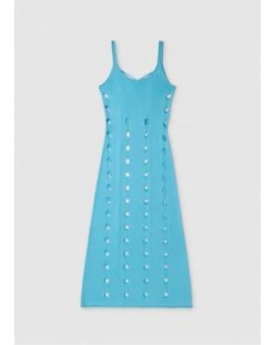 House Of Sunny Womens Canopy Knit Dress In Lido 1 - Blu