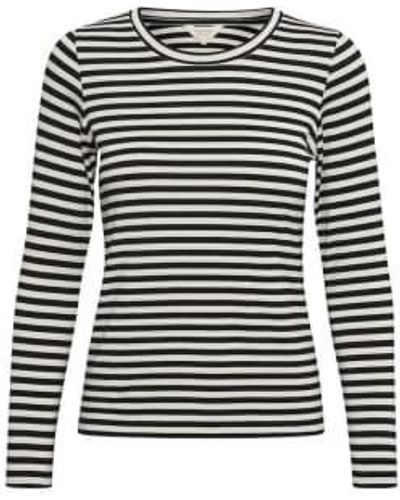 Part Two Ema T-shirt Stripe M - Black