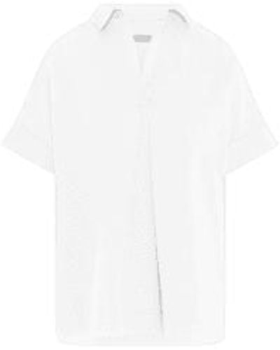 Cashmere Fashion 0039ityity-coton mélange blouse derry short bras - Blanc