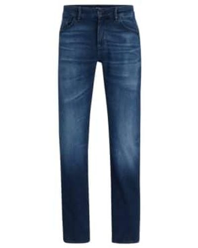 BOSS Maine3 Regular Fit Jeans In Italian Cashmere Touch In Navy 50501065 418 - Blu