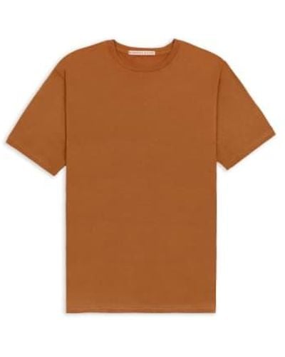 Burrows and Hare Burrows And Hare Egyptian Cotton T Shirt Glazed Ginger - Marrone