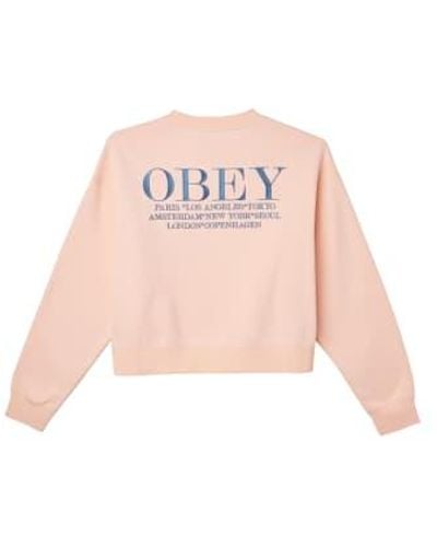 Obey Sticked Sweatshirt - Pink