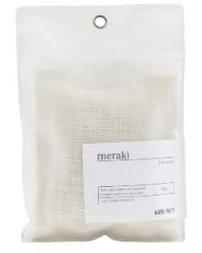 Meraki Jute Soap And Shower Glove Est - White